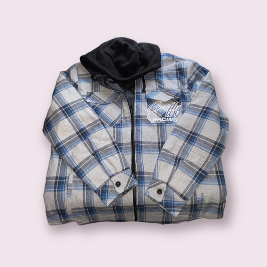 Griffy Racing Burnside Men's Hooded Flannel Jacket
