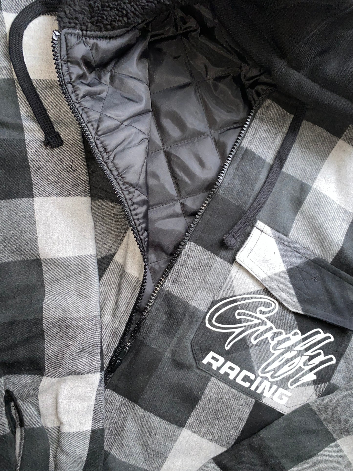 Griffy Racing Burnside Men's Hooded Flannel Jacket
