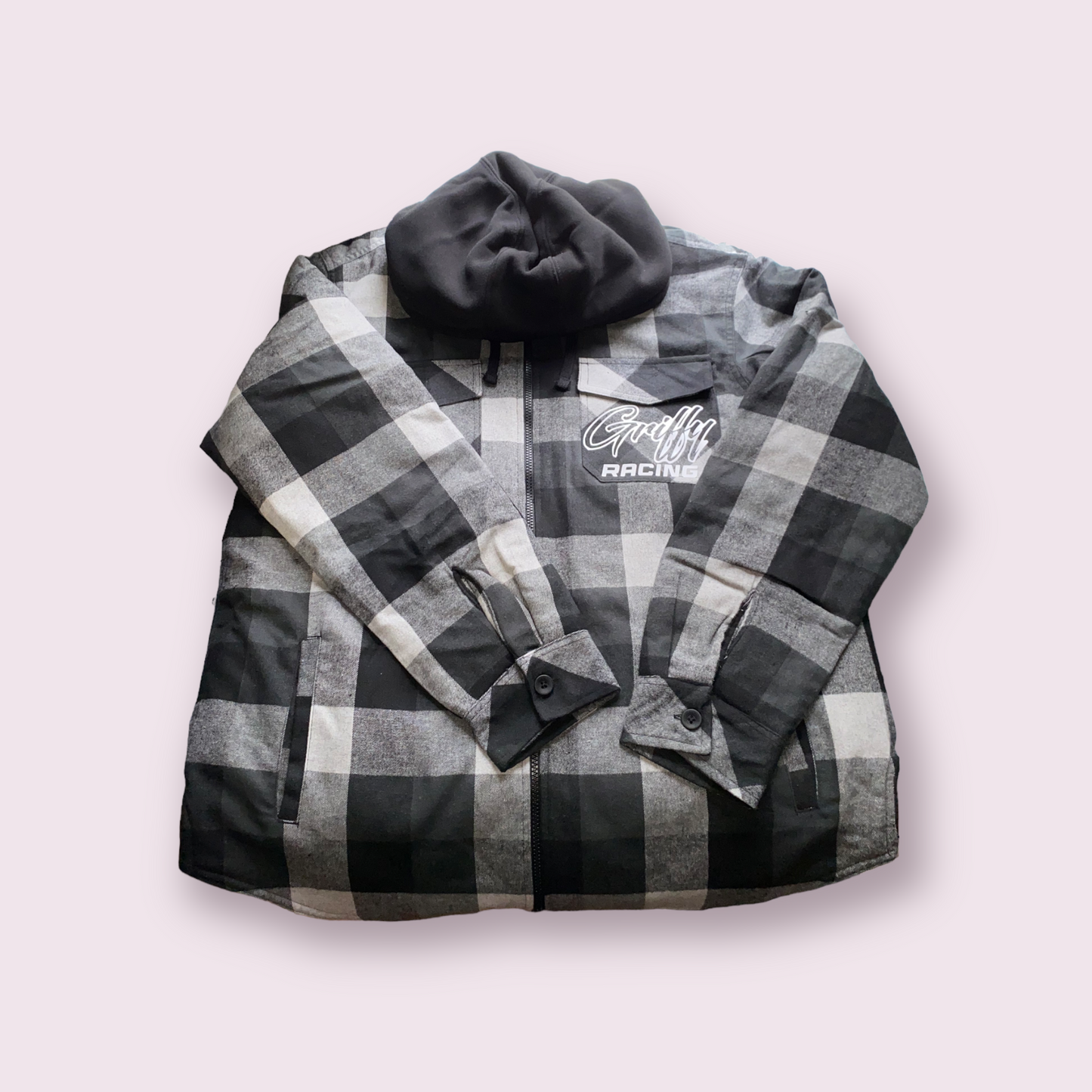 Griffy Racing Burnside Men's Hooded Flannel Jacket