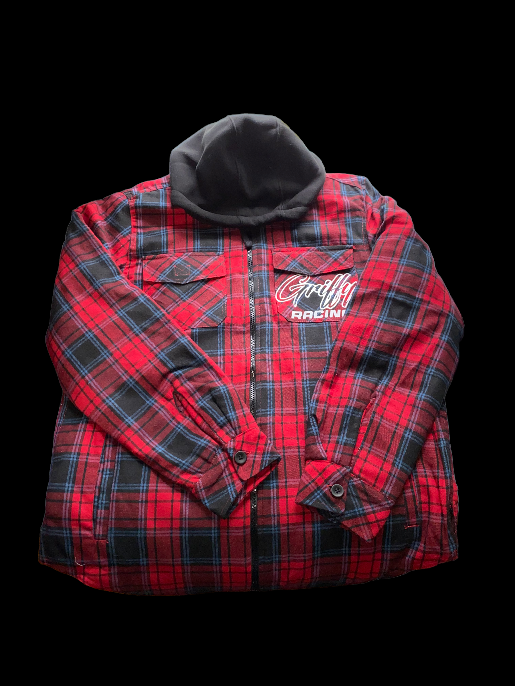 Men's hooded online plaid shirt jacket