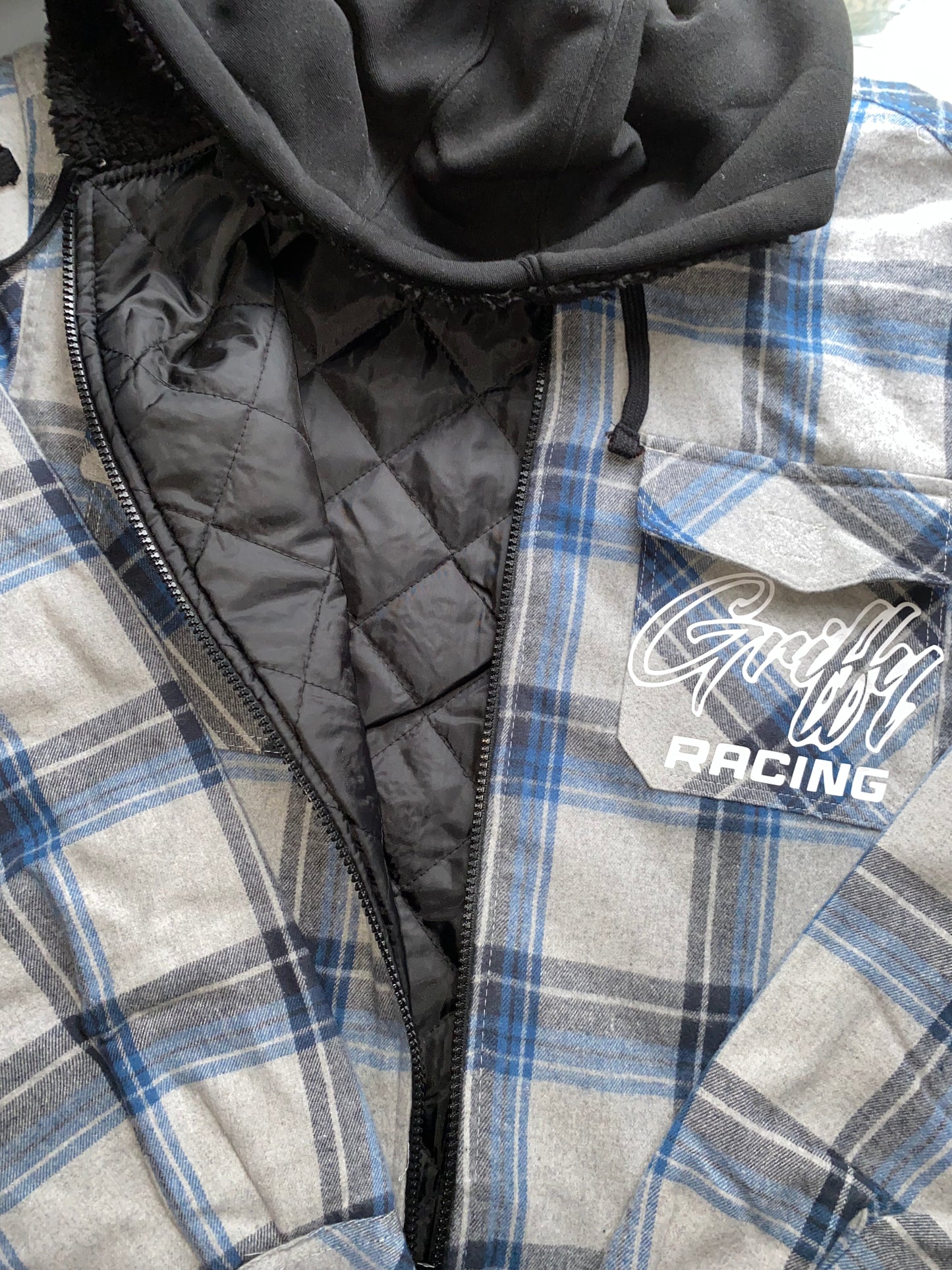 Griffy Racing Burnside Men's Hooded Flannel Jacket