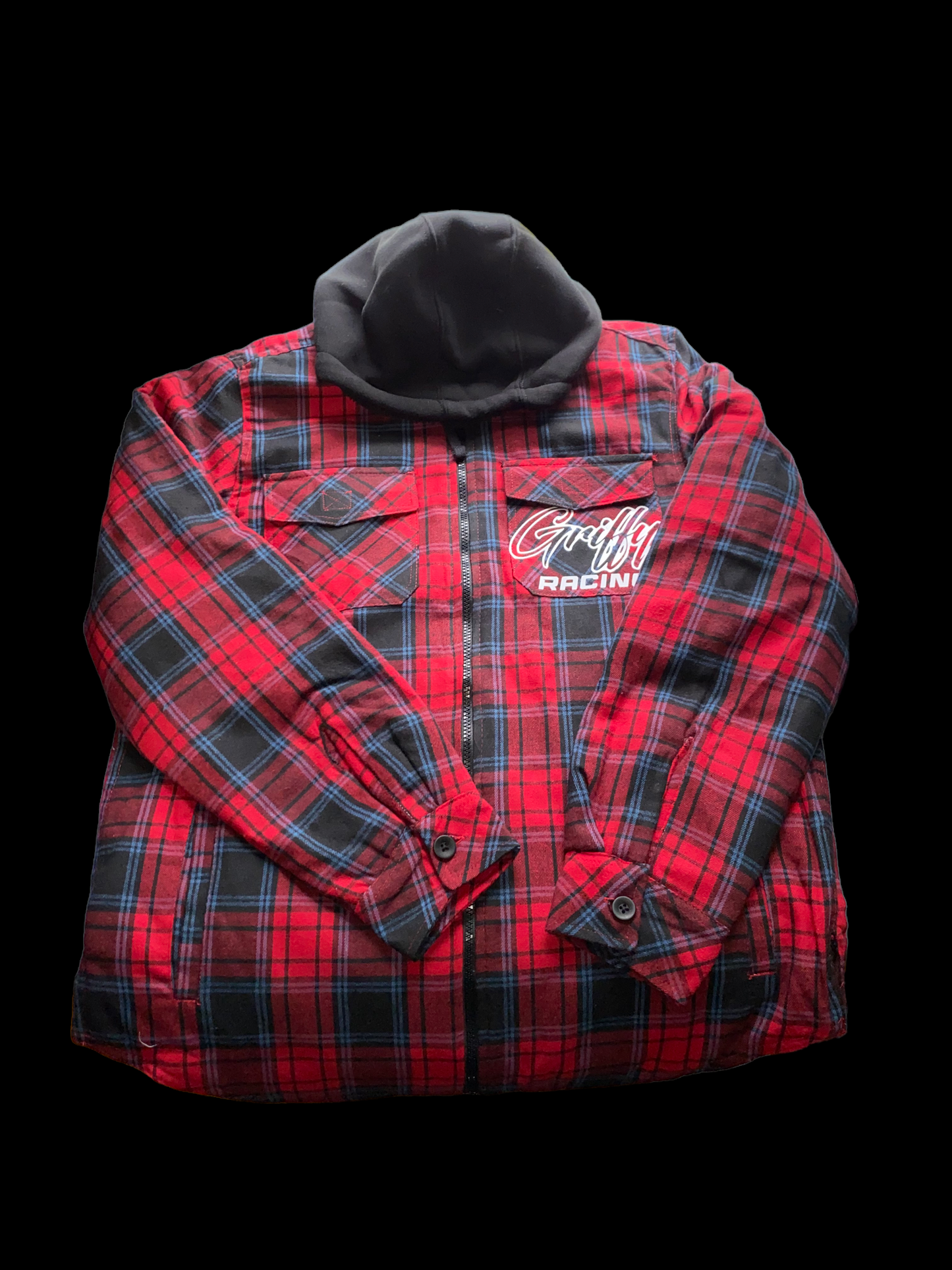 Griffy Racing Burnside Men's Hooded Flannel Jacket